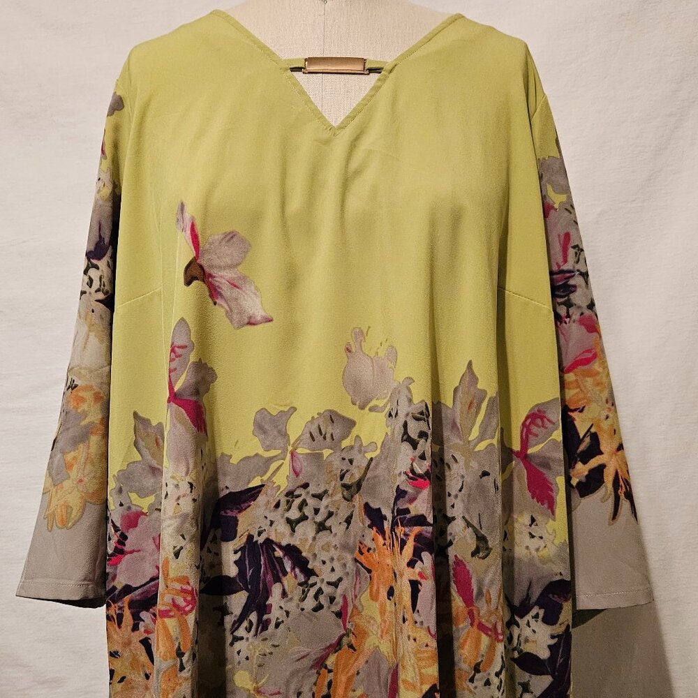 Kelly by Clinton Kelly Chartreuse Tunic 20w